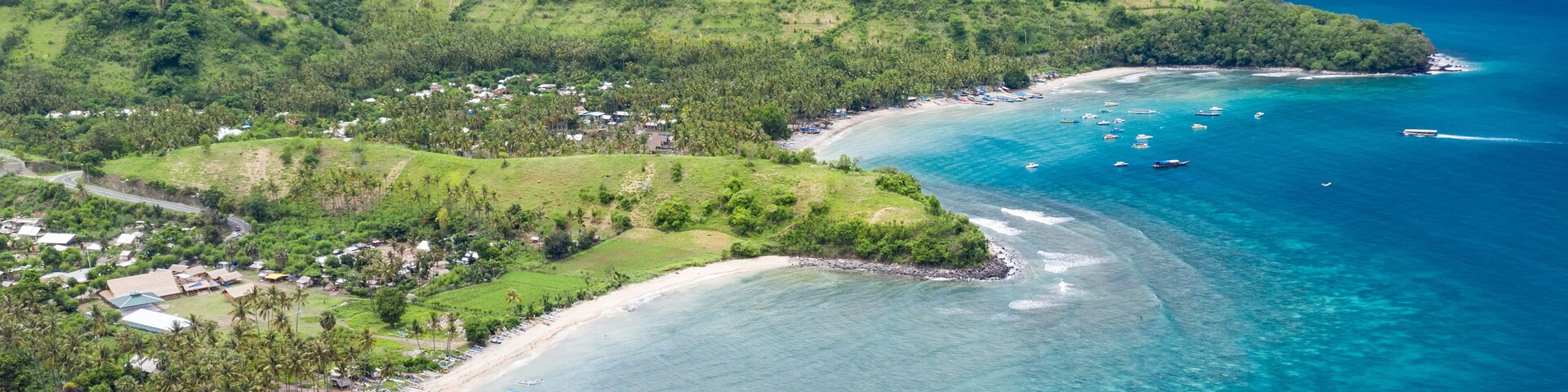Rain storm rolling in over north lombok