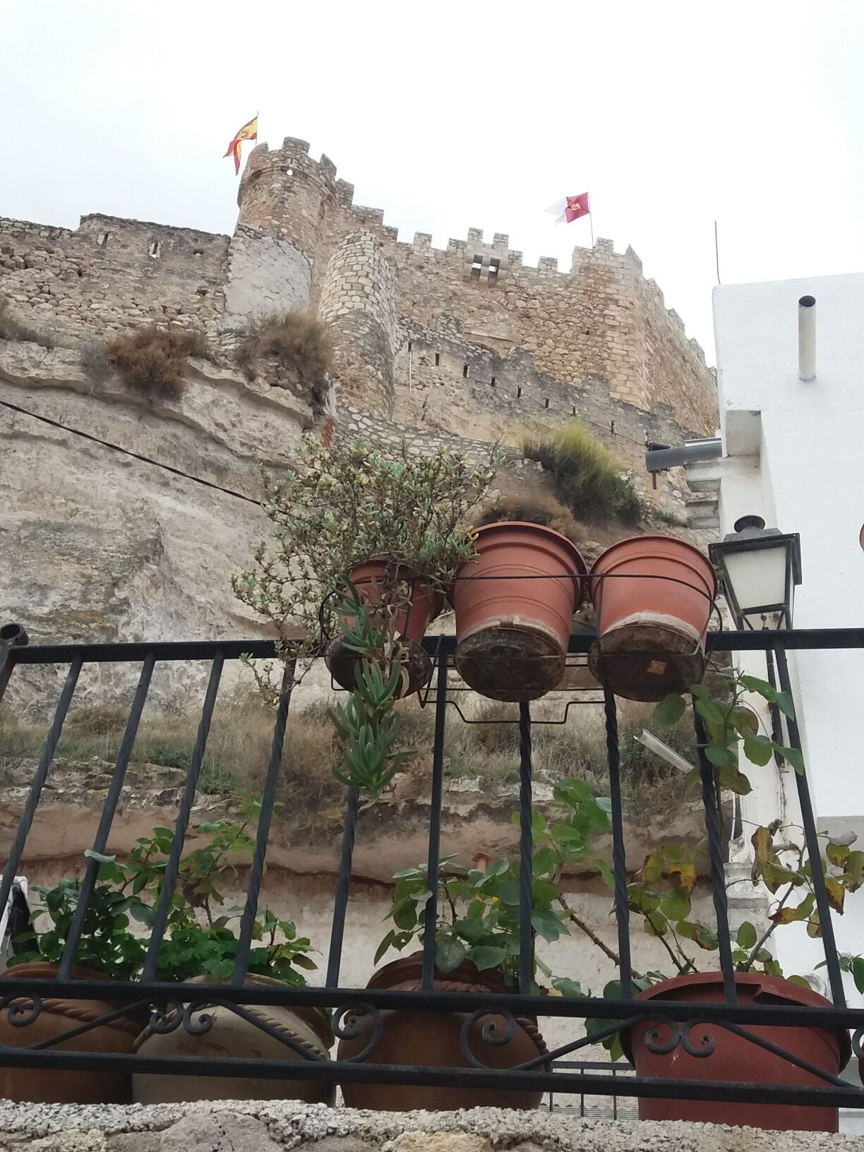 View on the castle from down in the village