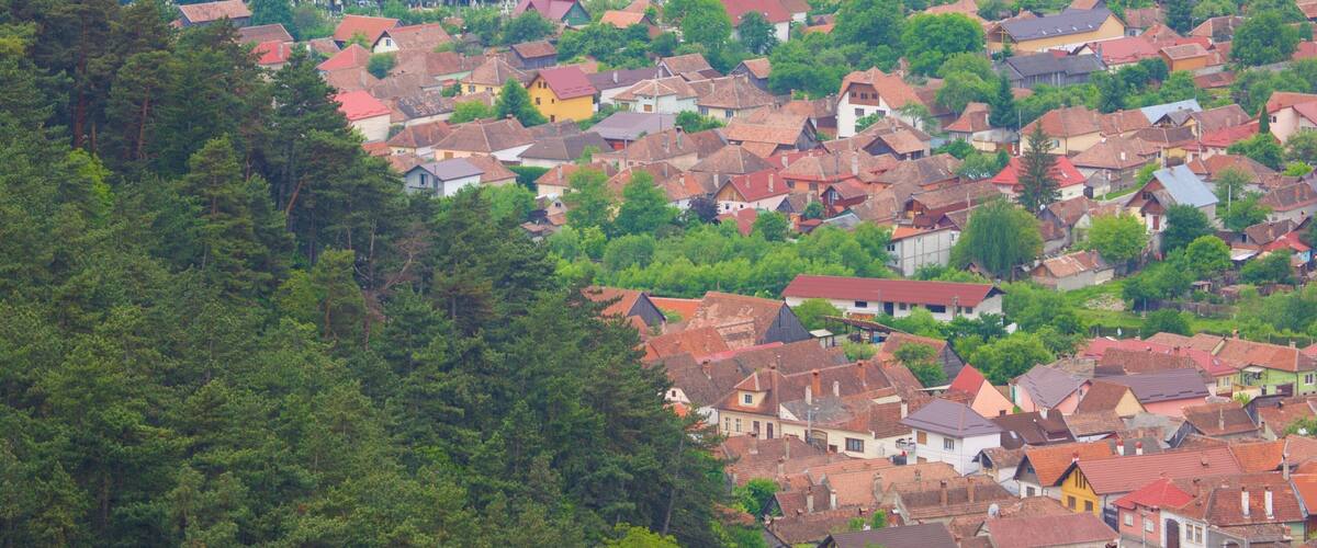 Rasnov das einen Haus und historische Architektur