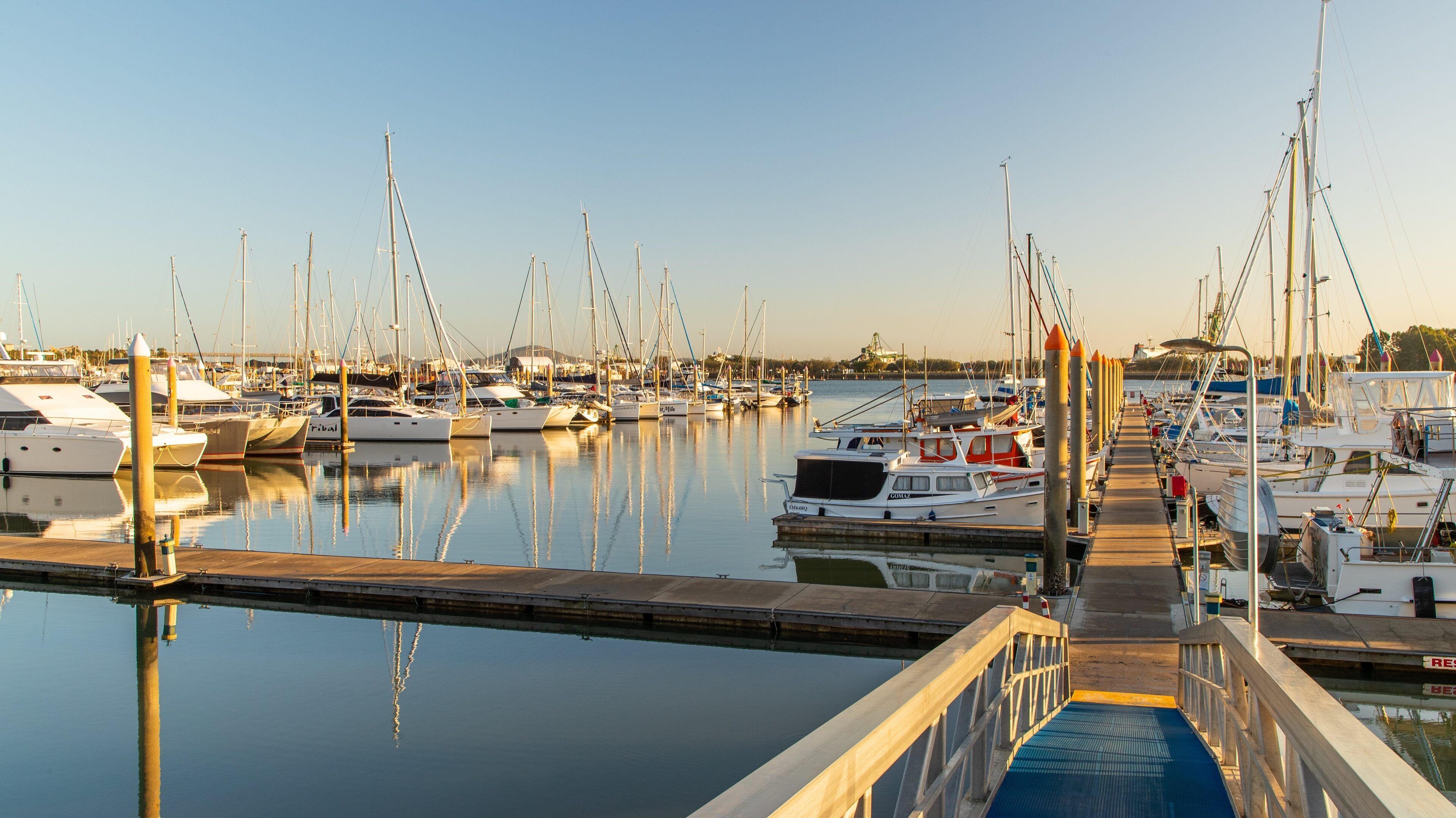 Gladstone Marina featuring a sunset and a bay or harbor