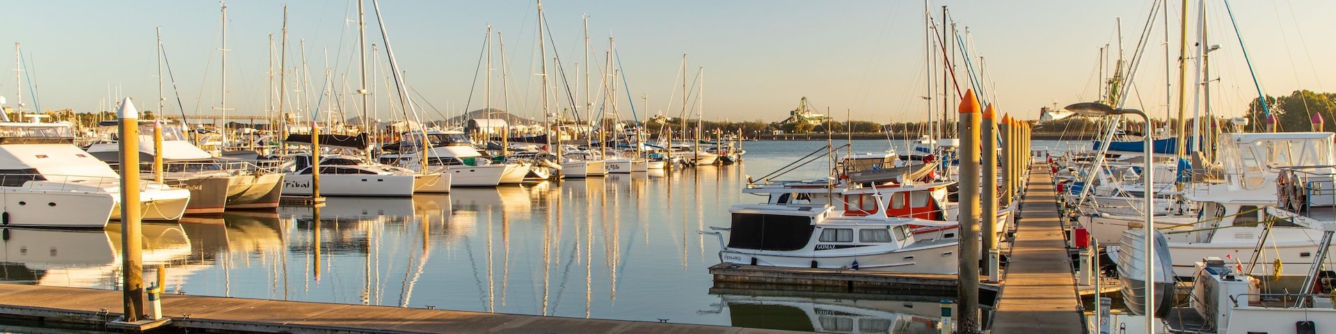 Gladstone Marina featuring a sunset and a bay or harbor
