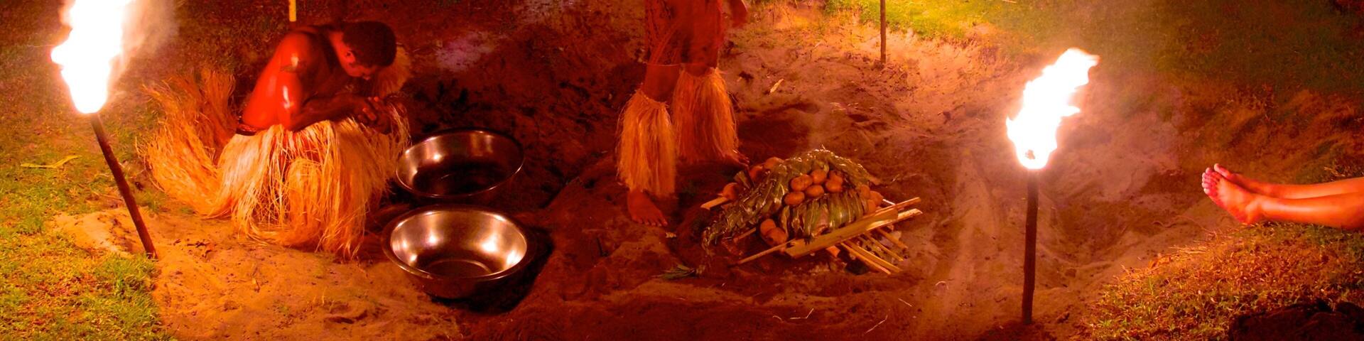 Likuri Island featuring night scenes, performance art and indigenous culture