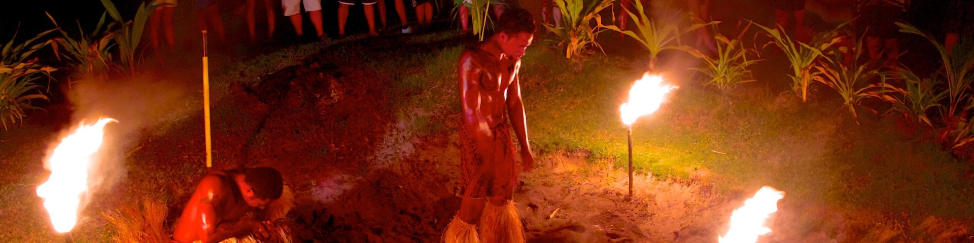 Likuri Island featuring night scenes, performance art and indigenous culture