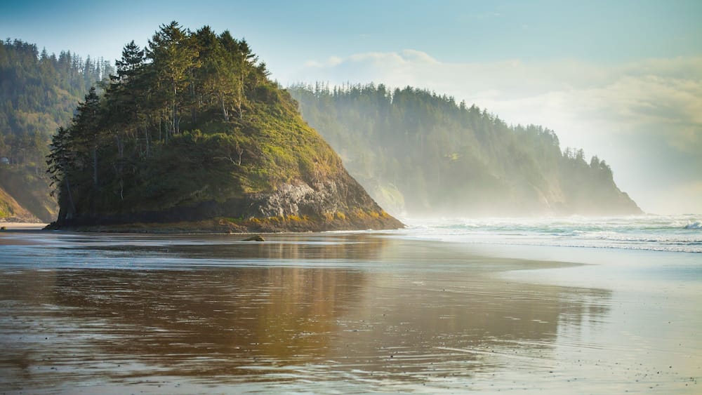Proposal Rock at Neskowin Beach on the Oregon Coast.