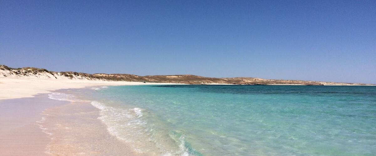 Is called "5 fingers". Those beaches can be reached by a 4WD track from the jetti parking. Easy to follow the map. The track is just a few km but some parts have really soft sand.
Good for snorkelling.