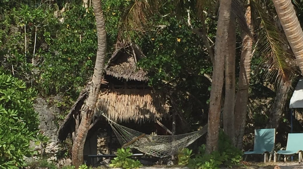 A small hut on one of the private beaches near Ritidian Point.