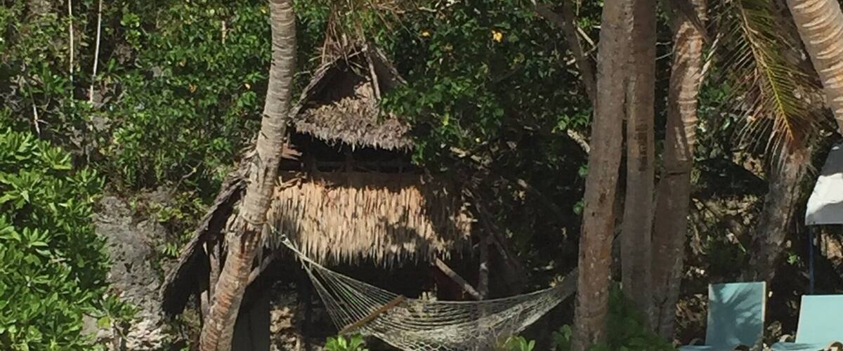 A small hut on one of the private beaches near Ritidian Point.