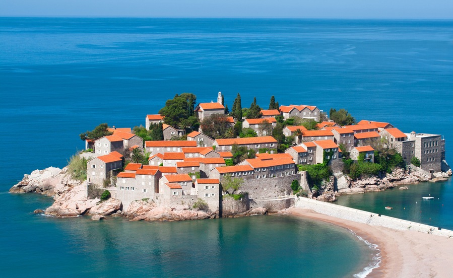 Sveti Stefan resort island in Montenegro