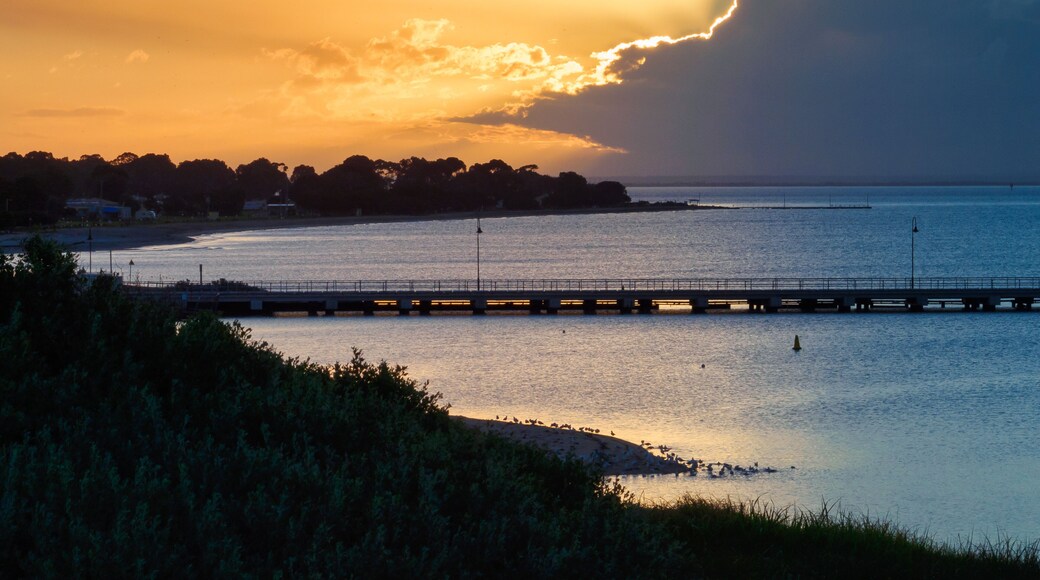 Dramatic sky with the sun behind the clouds - Portarlington, Victoria, Australia