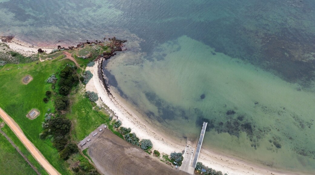 Drone aerial Photo of Portarlington, Victoria, Australia.