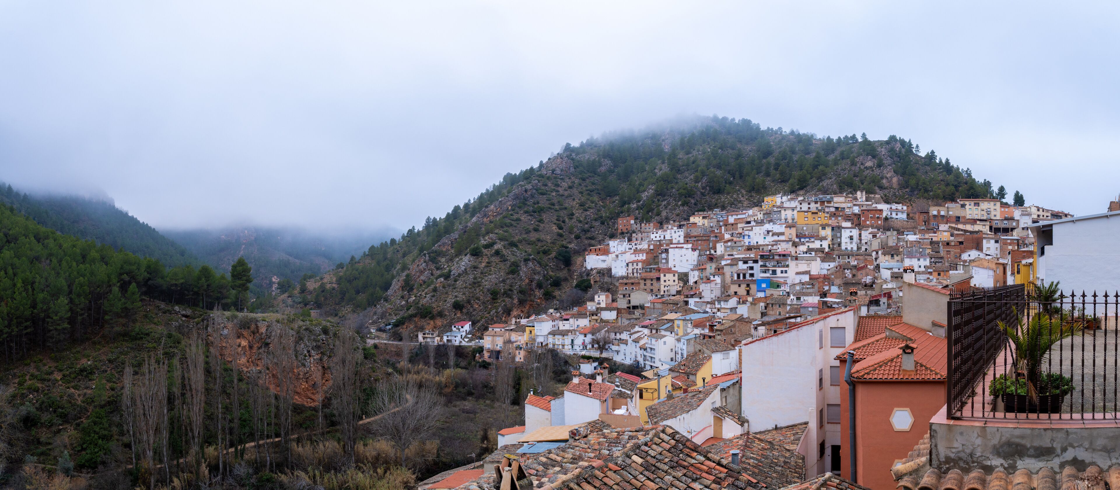 Panoramic view to Bogarra town, in Albacete Castilla la Mancha, Spain