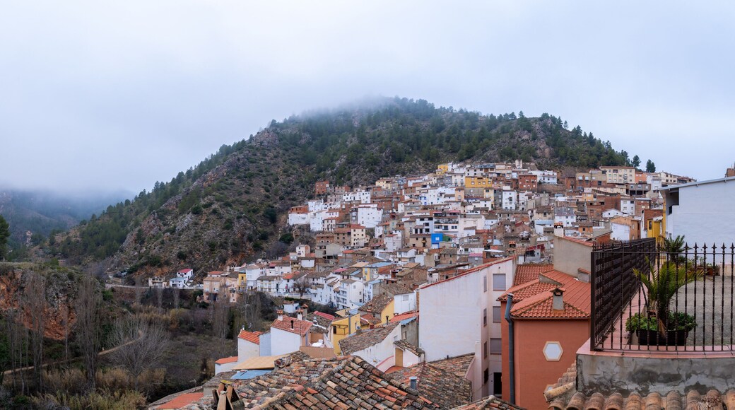 Panoramic view to Bogarra town, in Albacete Castilla la Mancha, Spain