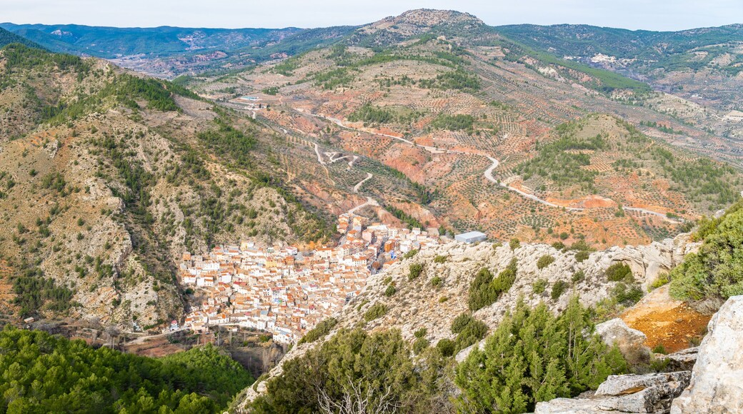 Aerial view to Bogarra village, in Castilla la Mancha (Spain)