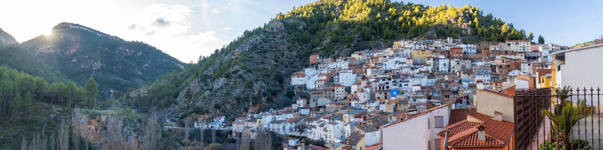 Panoramic view to Bogarra town, in Albacete Castilla la Mancha, Spain
