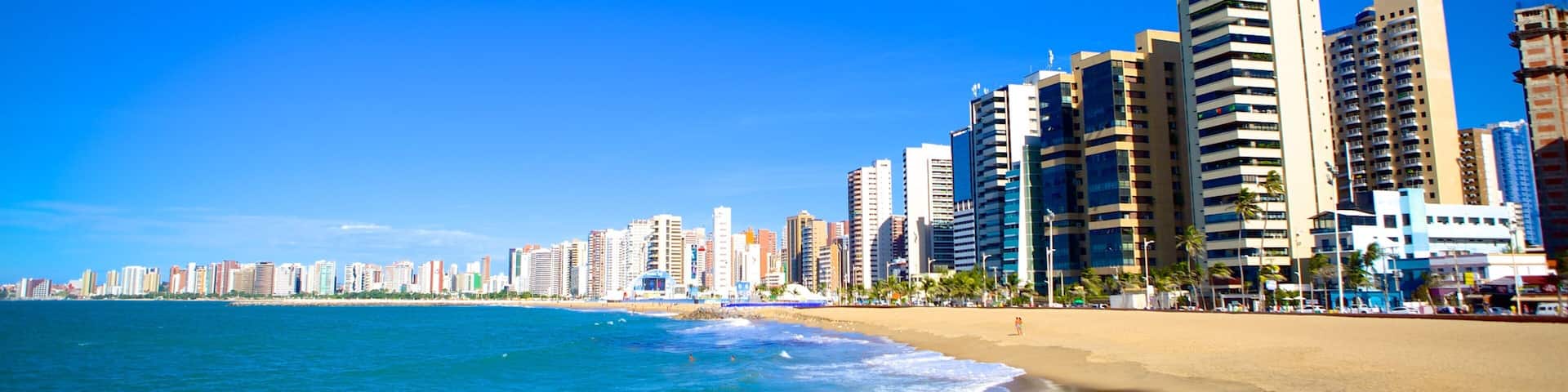 Fortaleza featuring a beach, a high rise building and cbd