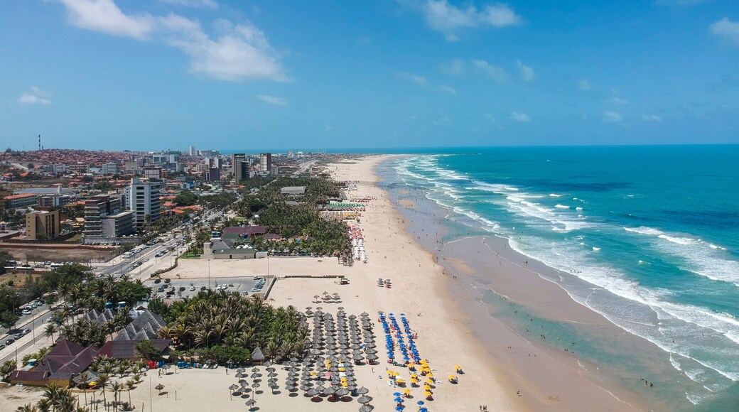 Praia do Futuro em Fortaleza, Ceará, Brasil. Vista aérea