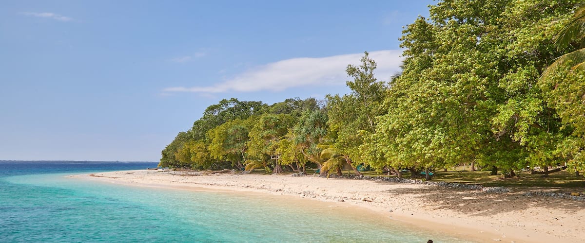 Bokissa Island featuring general coastal views, tropical scenes and a beach