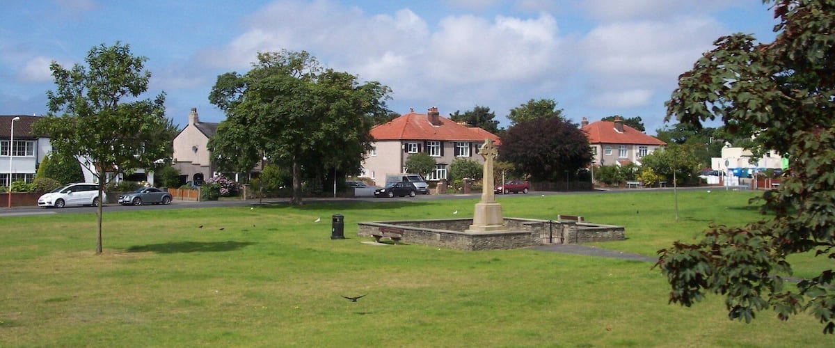Photograph of the war memorial, at Ainsdale, Southport, Merseyside, England