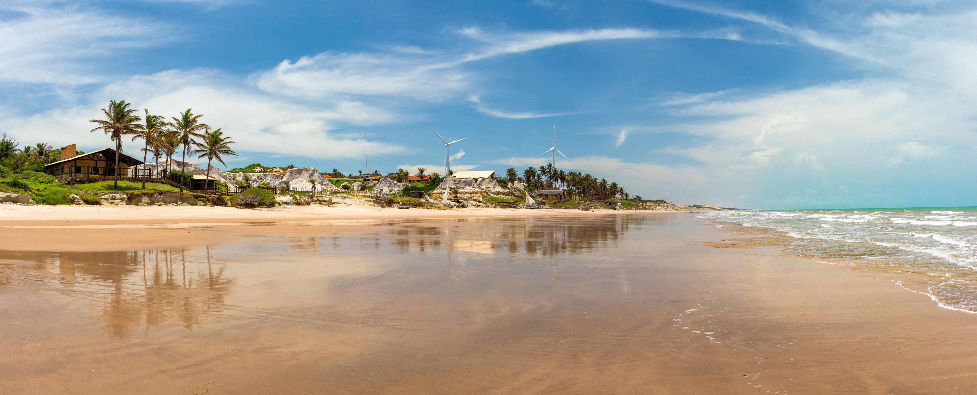 Panoramic Image of Canoa Quebrada Beach, Aracati, Ceara, Brazil