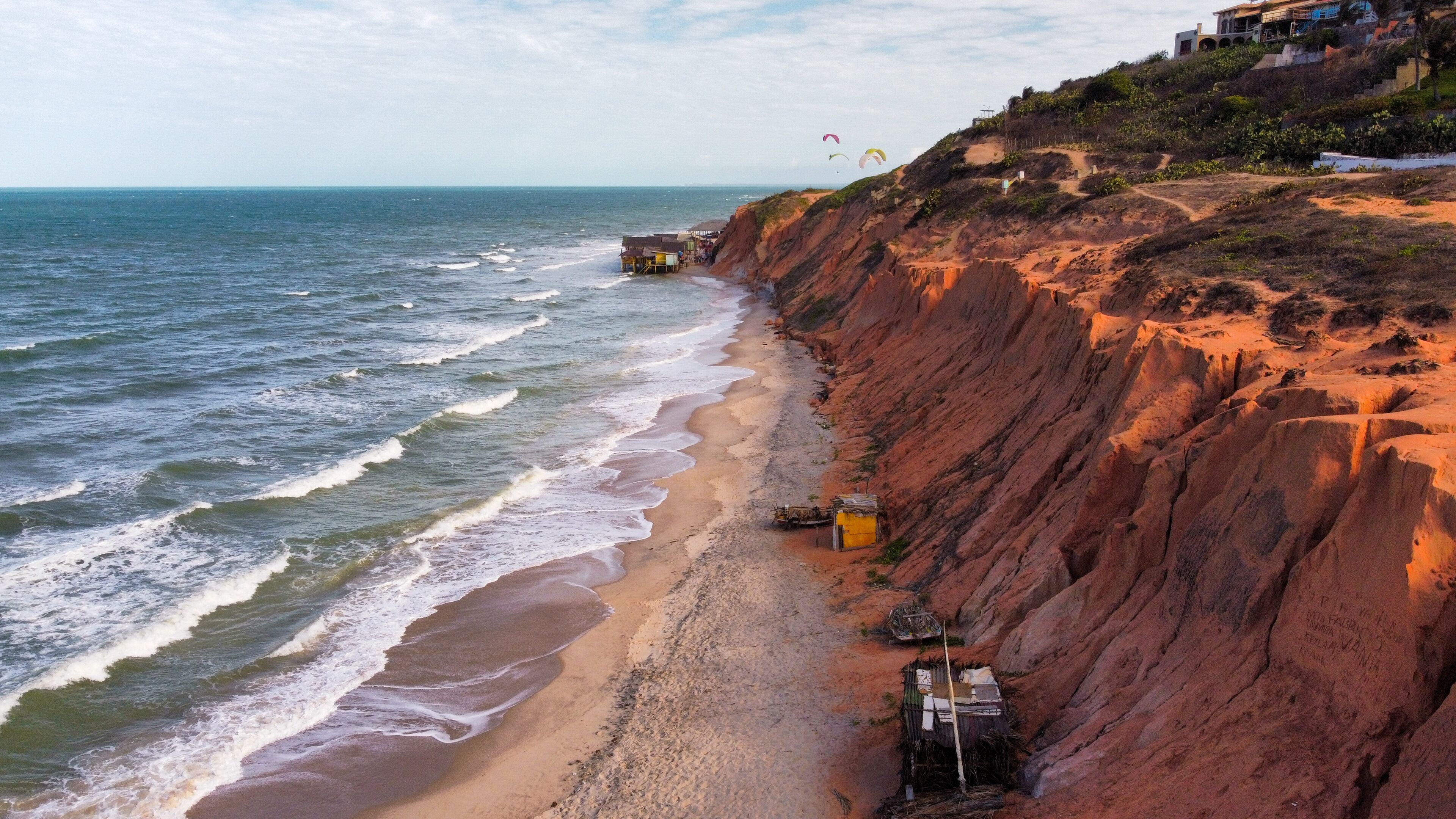 The clay cliff of Canoa Quebrada. Incredible Brazilian beach