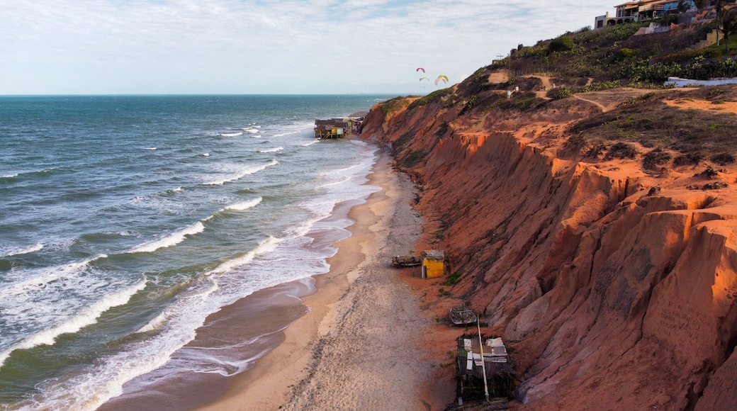 The clay cliff of Canoa Quebrada. Incredible Brazilian beach