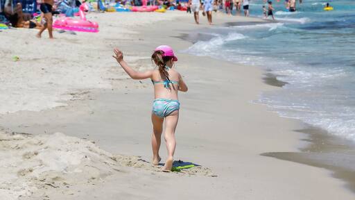 The Golden Beach of Thassos, Greece in summer