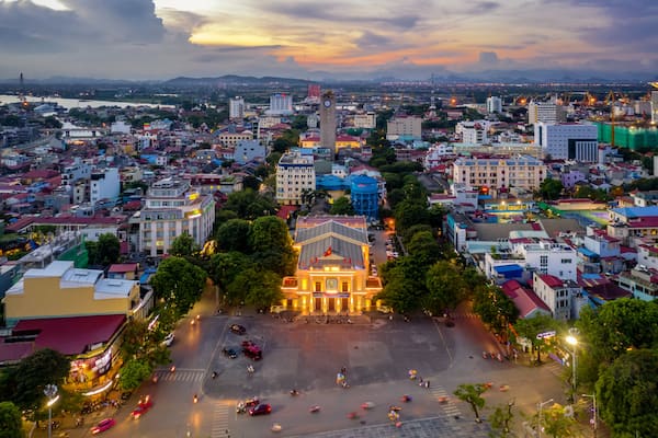 July 27/2019 late afternoon at Haiphong opera house, Vietnam