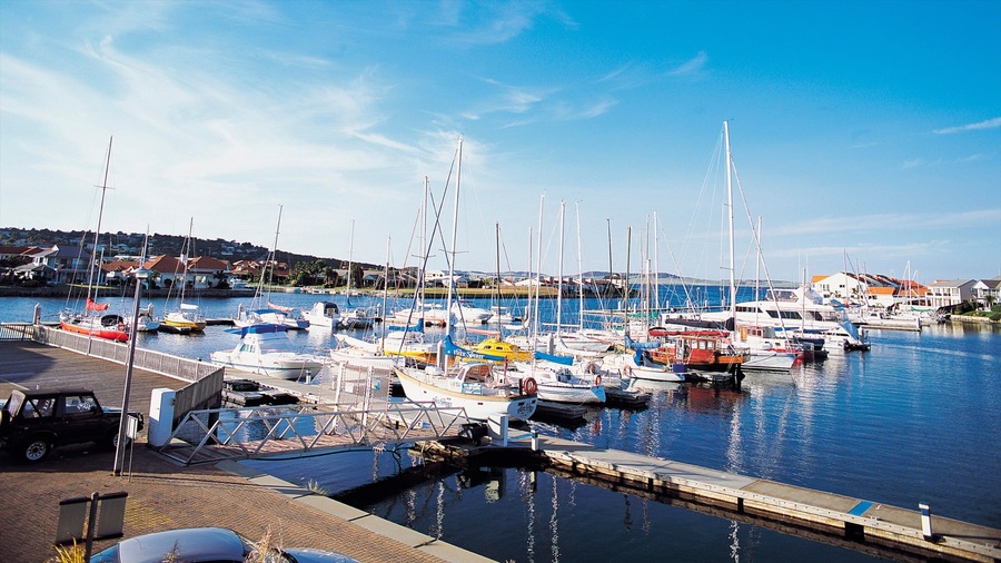 Port Lincoln showing a marina, a coastal town and boating