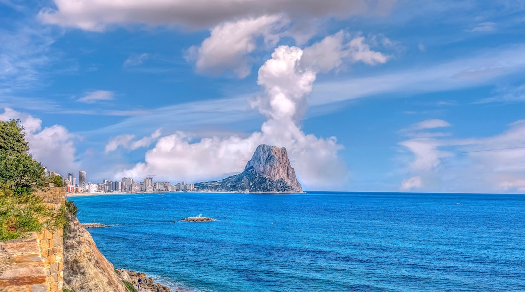 VIEW OF Rock of Ifach from Cala La Manzanera,Calpe,Alicante