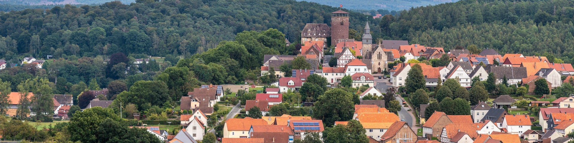 Germany, Trendelbur is a romantic village in northern Hesse, dominated by a medieval castle