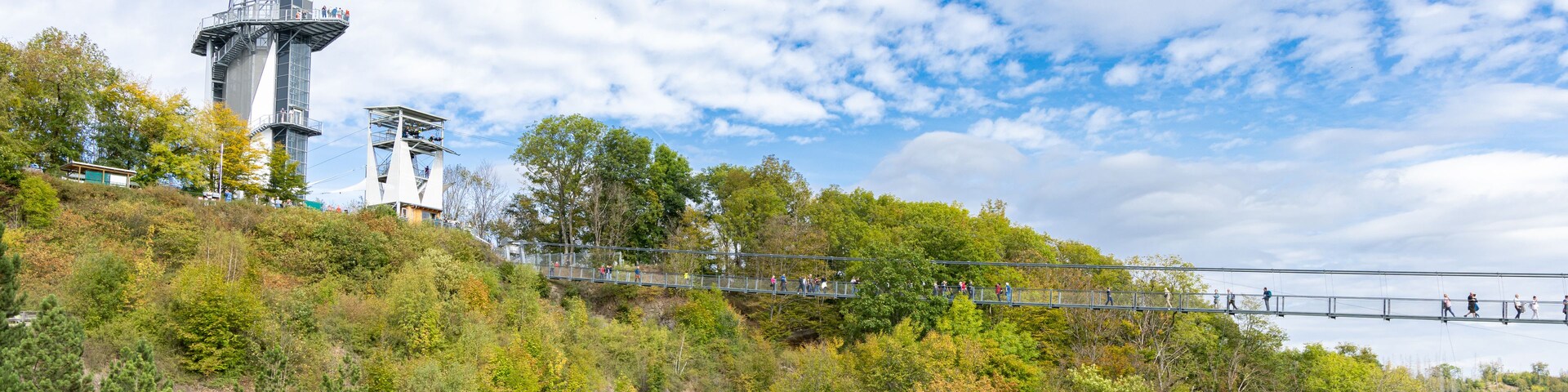 Titan RT Suspension bridge and Giga swing in Elbingerode, Oberharz am Brocken in Saxony-Anhalt Harz in Germany