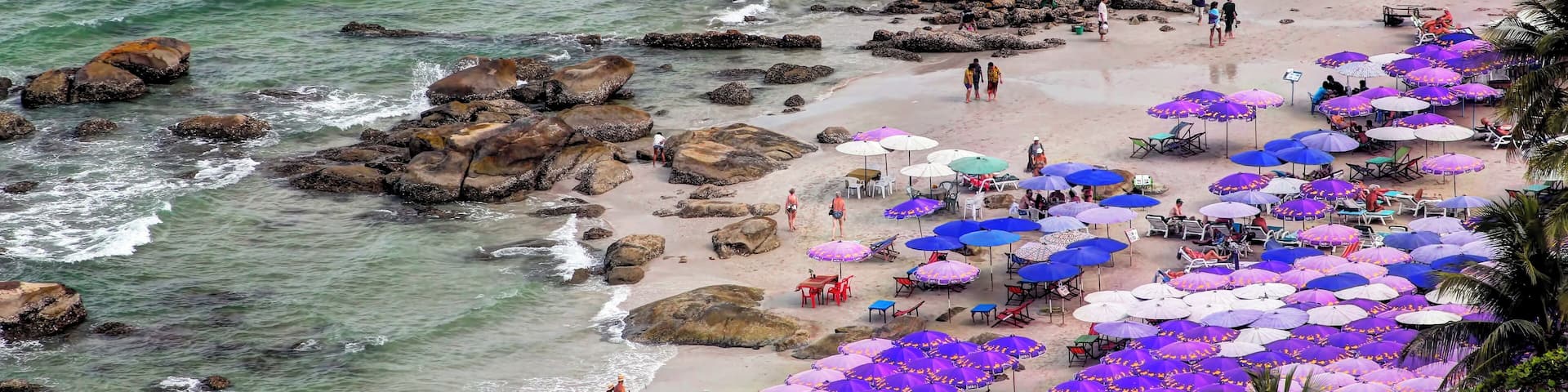 Densely Packed Umbrellas / Hua Hin Beach