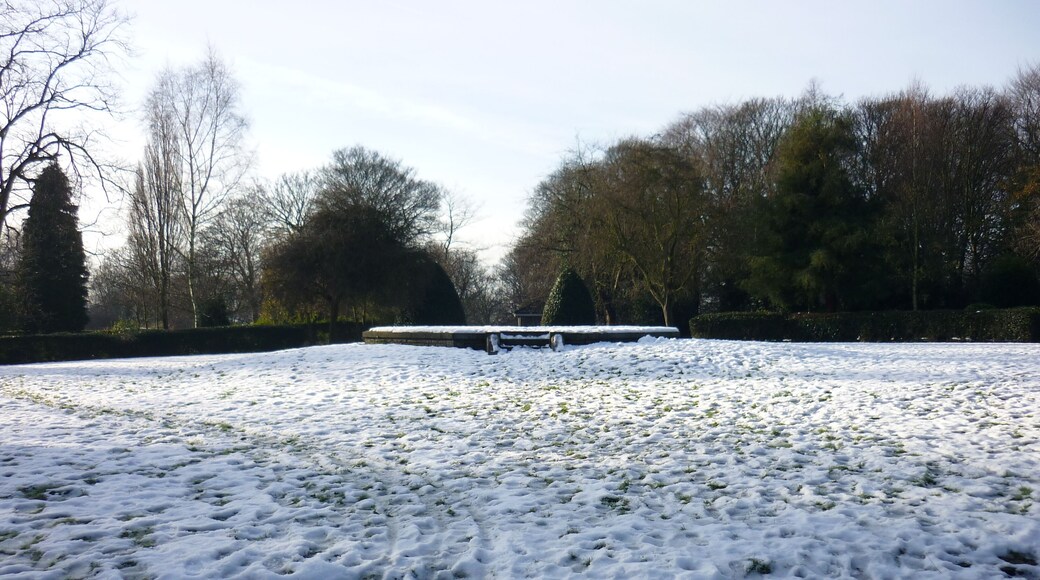 Bandstand Crows Nest Park Remains of Dewsbury Park Bandstand in the depths of winter 2009