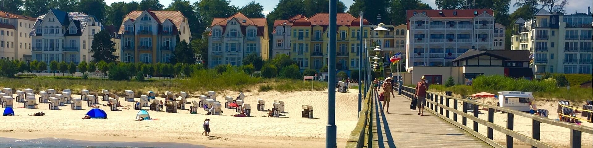 Resort Architecture at Bansin, Usedom Island in the Baltic Sea