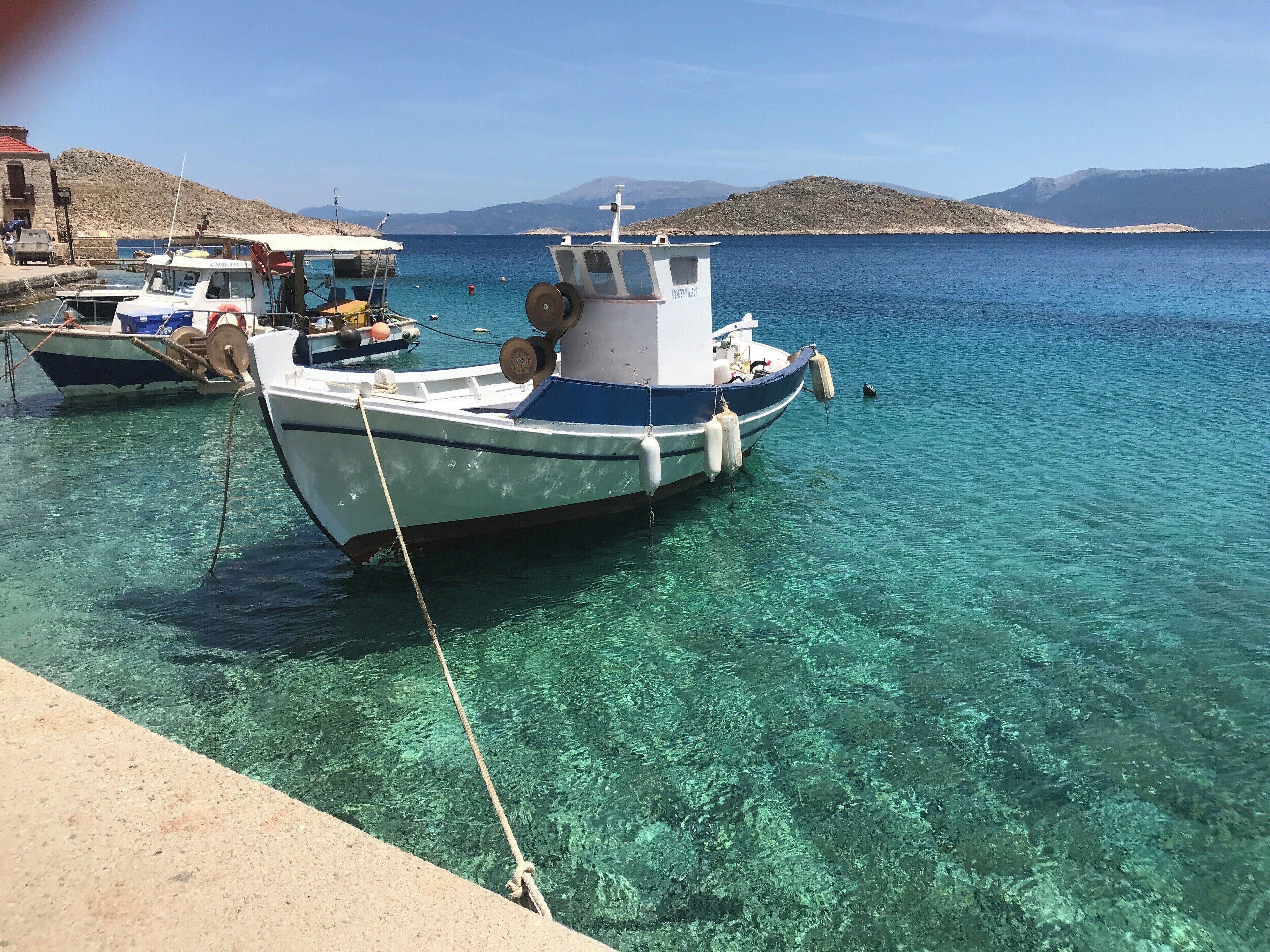 Tranquil island of Chalki, Greece