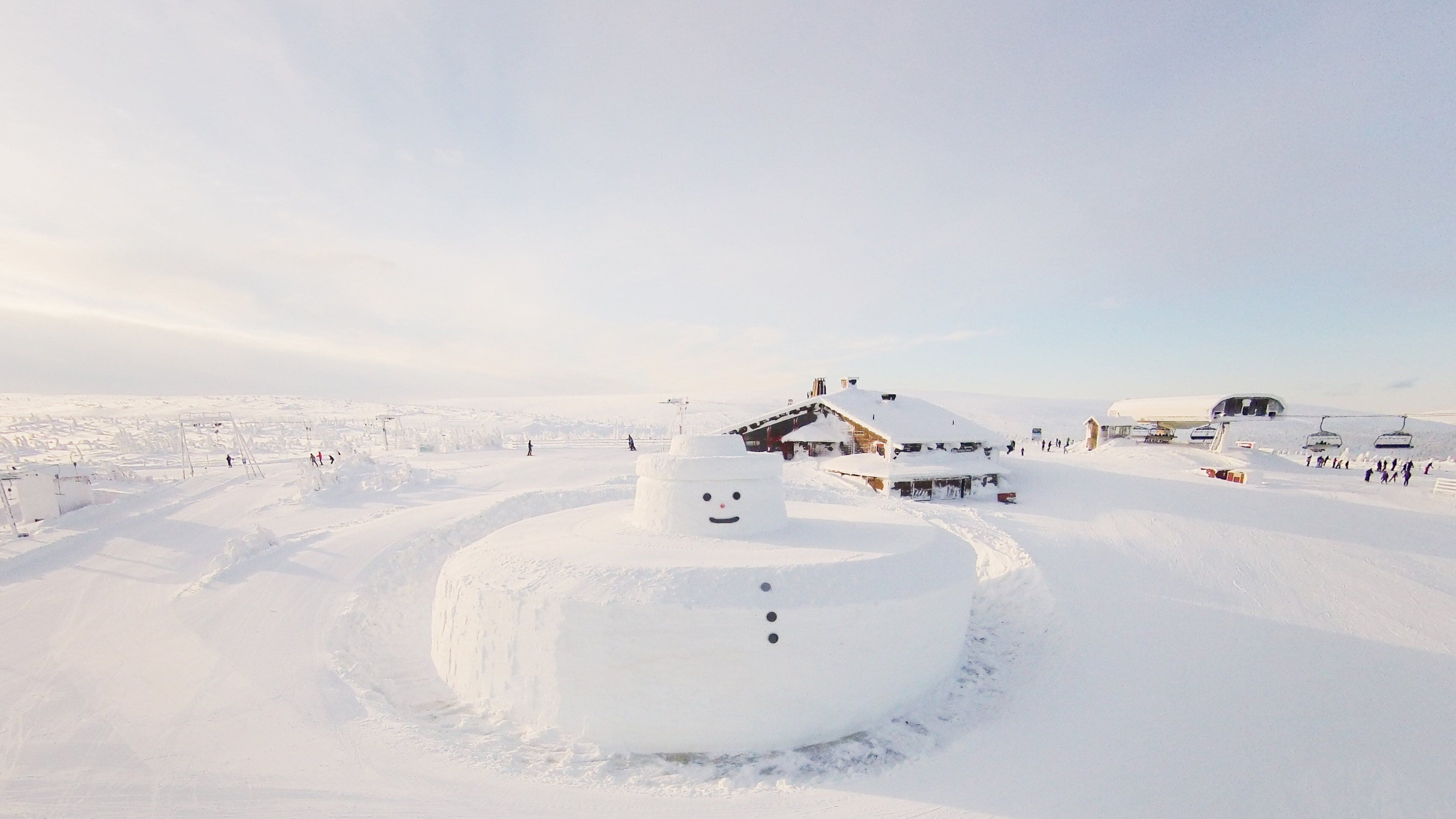 Salen featuring a small town or village and snow