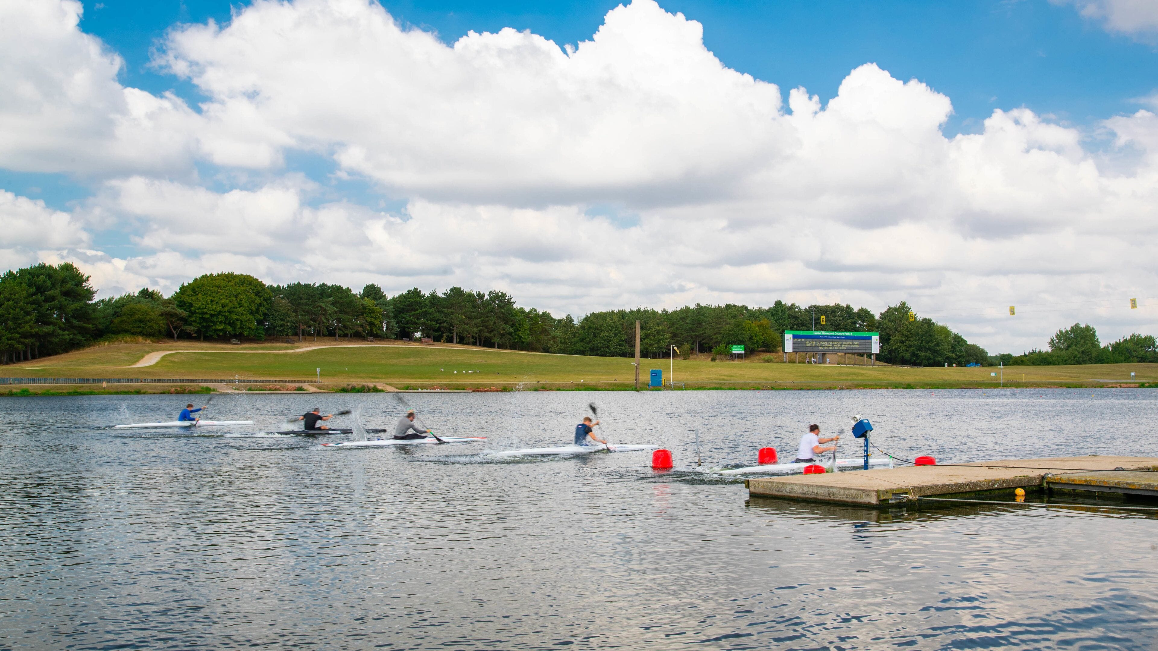 National Water Sports Centre showing kayaking or canoeing and a river or creek