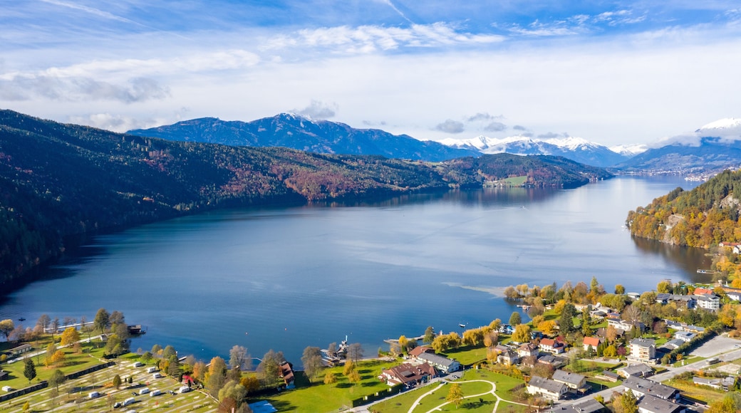 Lake Millstätter See in Carinthia during autumn.
