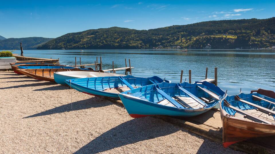Rowing boats in Millstatt am See, Austria