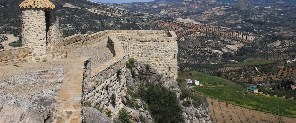 This is the spectacular view from the castle in Olvera - one of Andalucia's pueblos blancos (white towns).
A steep climb uphill from the centre of town will bring you to the entrance of the 12th century castle.
It costs just 2 euros to enter and the opening hours are 10am-2pm and 6pm-9pm.
