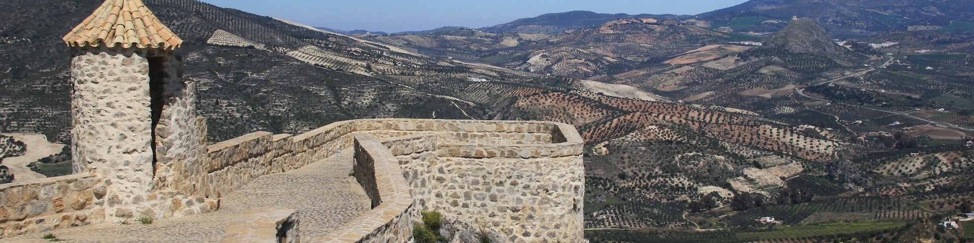 This is the spectacular view from the castle in Olvera - one of Andalucia's pueblos blancos (white towns).
A steep climb uphill from the centre of town will bring you to the entrance of the 12th century castle.
It costs just 2 euros to enter and the opening hours are 10am-2pm and 6pm-9pm.