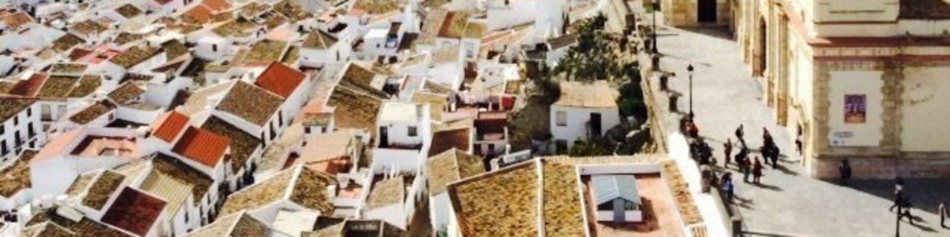 Olvera, Andalucia. A very pretty white town with a castle on top of a hill with views for miles.