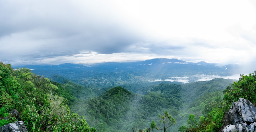 view from the mountain top in honduras