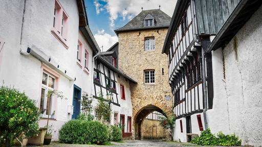 alley to the Hirtentor in the historic town center of Blankenheim in the eifel region