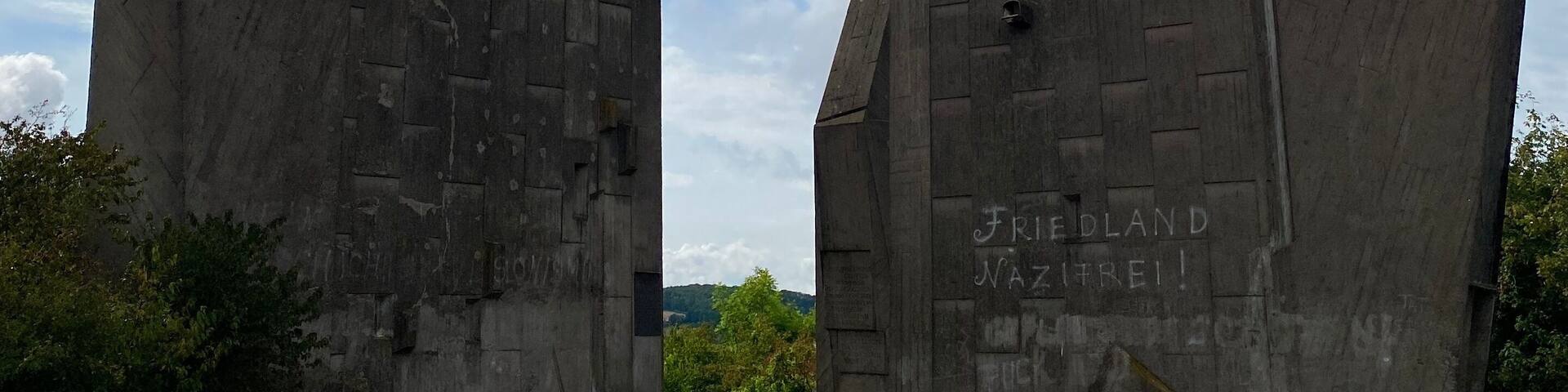 Friedland memorial (Friedland-Gedächtnisstätte) is a monument to the German expellees and returnees. It is located on a hill above the town of Friedland. Friedland - Germany - Memorial - Tor zur Freih
