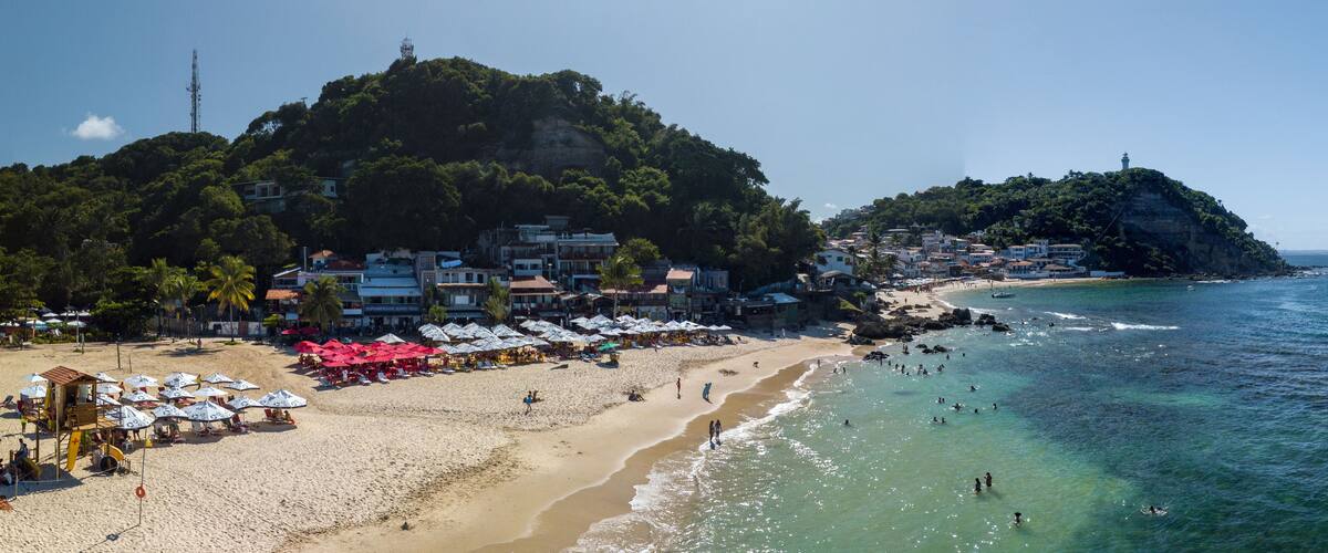 Imagem aérea de Morro de São Paulo, Ilha de Tinharé, Cairu, Bahia, Brasil