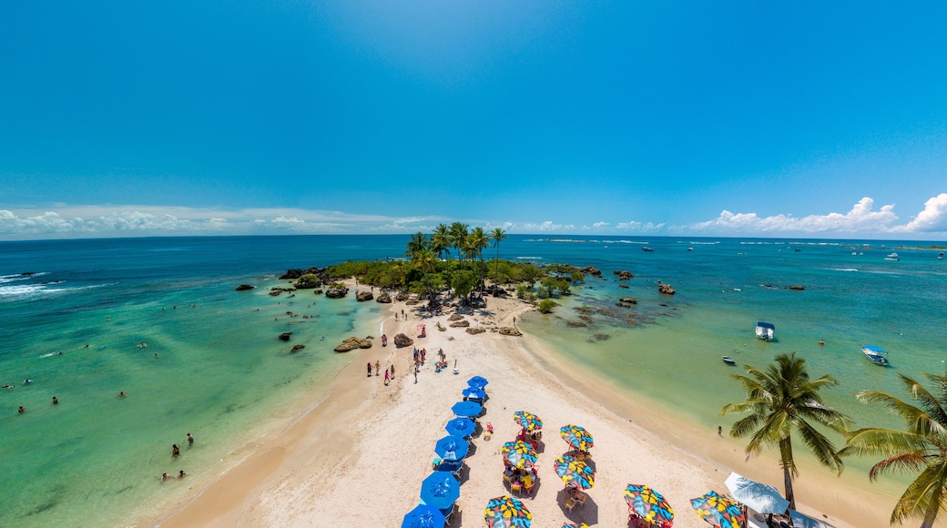 Imagem aérea de Morro de São Paulo, Ilha de Tinharé, Cairu, Bahia, Brasil