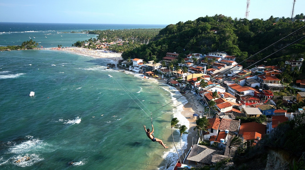 View of the first, second and third beach from the lighthouse. Morro de Sao Paulo. Brazil.