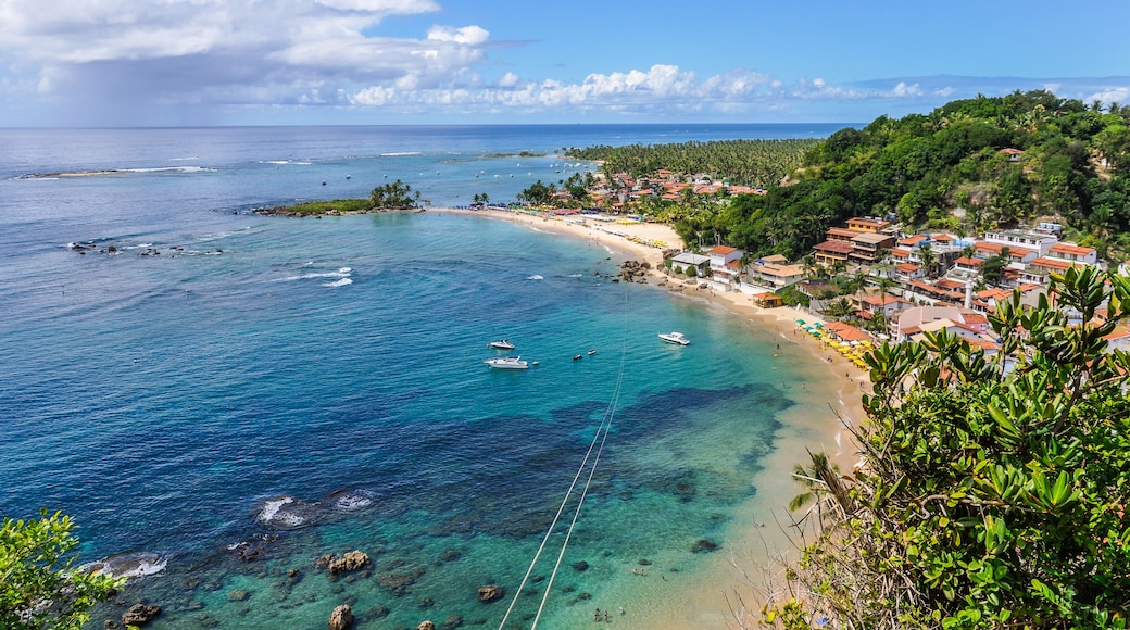 View of First beach in Morro de Sao Paulo, Brazil