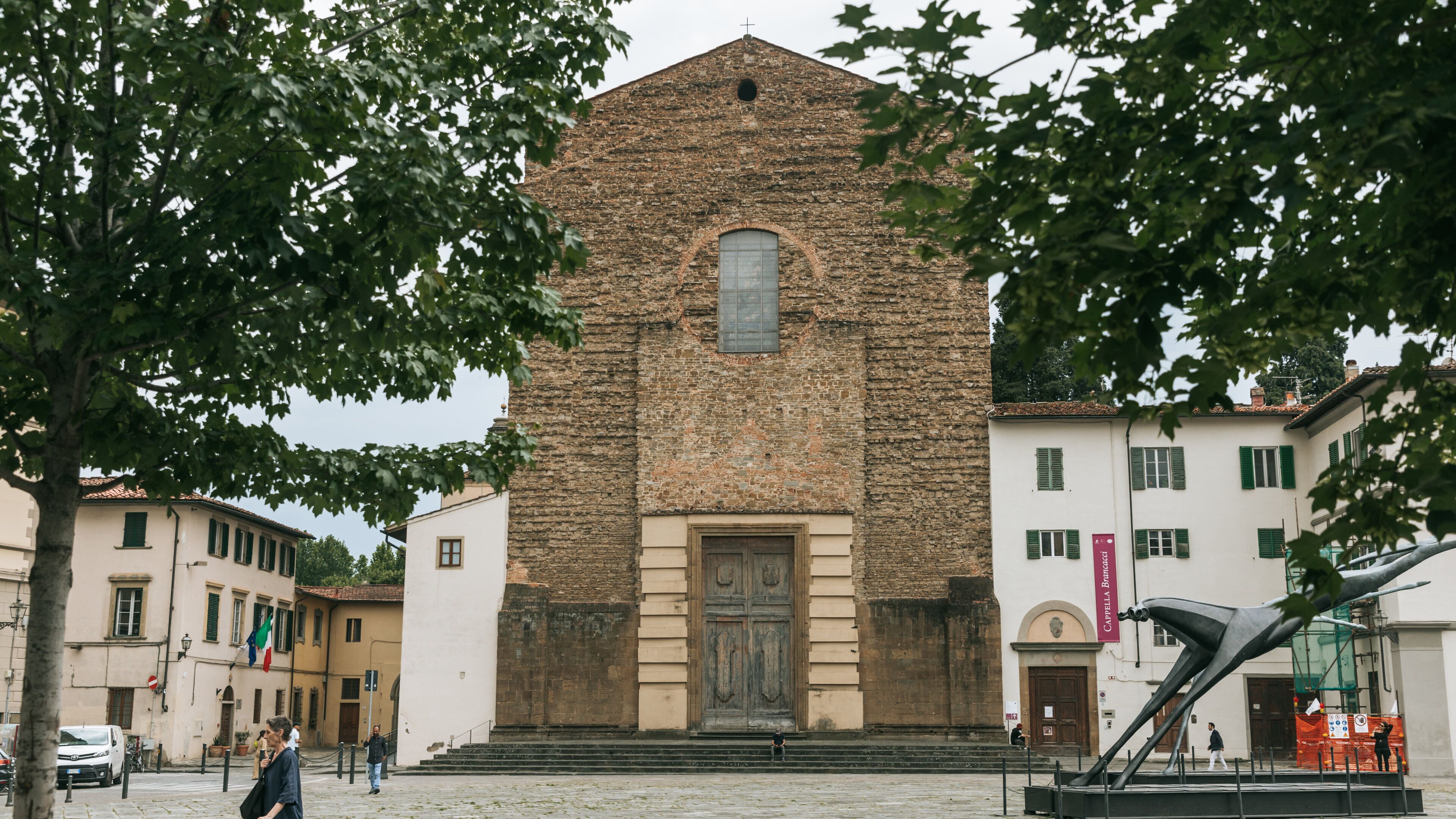 Brancacci Chapel showing street scenes, a church or cathedral and heritage architecture